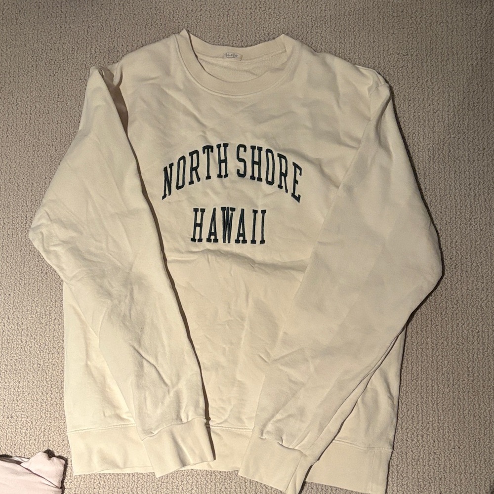 Brandy Melville Cream North Shore Hawaii Sweater